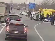 Массовая авария произошла в Приморском крае