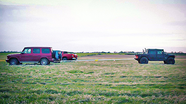 Hummer против трех внедорожников - непредсказуемая битва