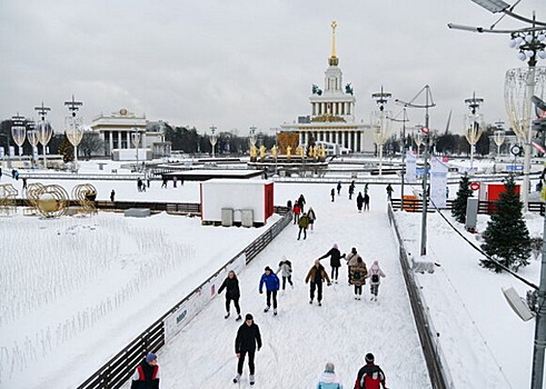 На катке ВДНХ впервые прошла регистрация брака