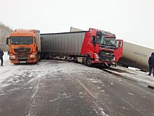 В Башкирии из-за массовой аварии большегрузов перекрыта трасса М7