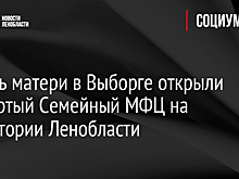 В День матери в Выборге открыли четвертый Семейный МФЦ на территории Ленобласти