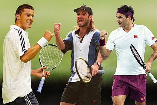 Топ-28 теннисистов, возглавлявших рейтинг ATP за всю историю, рейтинг лучших первых ракеток мира: Федерер, Сафин, Агасси