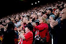 «Ливерпуль» — «Манчестер Юнайтед» — 4:0, акция в поддержку Криштиану Роналду на «Энфилде» в матче АПЛ, 19 апреля 2022