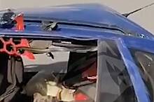 Машина взорвалась возле российского завода и попала на видео