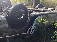 В Самарской области Nissan Terrano вылетел с трассы