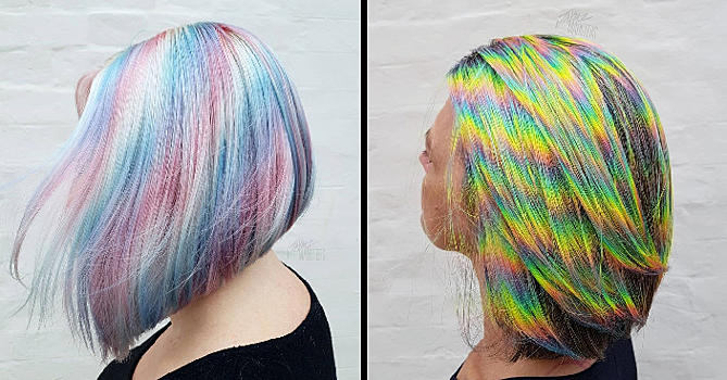 Парень «поймал» радугу и сделал ее своим инструментом: необычные работы талантливого стилиста