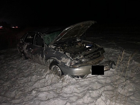 В Самарской области на трассе перевернулась иномарка