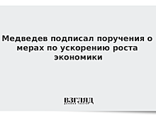 Медведев подписал поручения о мерах по ускорению роста экономики