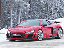Audi R8 GT с высокопроизводительными деталями заметили на испытаниях по снегу