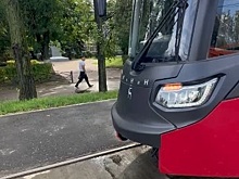 Трамвай «МиНиН» сбил пешехода в Нижнем Новгороде