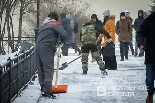 15 февраля с улиц Казани вывезли 325 тонн снега