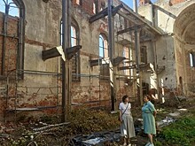 В Озёрске продолжили реконструировать кирху 1842 года