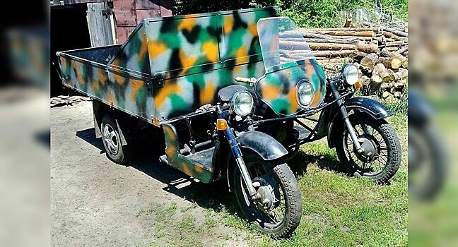 Энтузиасты скрестили три мотоцикла «Днепр»