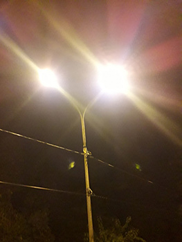 В Смышляевке восстановили уличное освещение