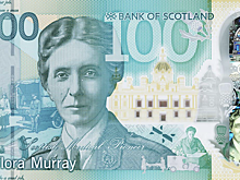 Доктор Флора Мюррей и поэт Вальтер Скотт на банкноте 100 фунтов