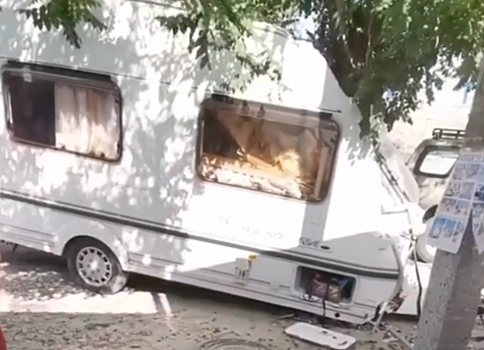 В Анапе дерево спасло пару от страшного ДТП (видео)