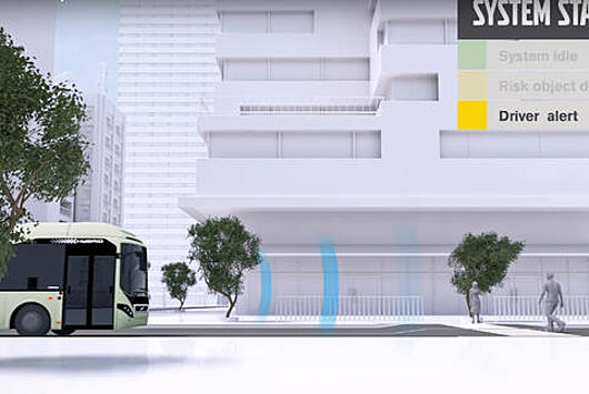 Автобусы Volvo научатся самостоятельно сигналить пешеходам