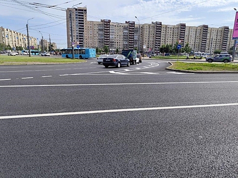 На Российском проспекте по нацпроекту отремонтировали дорожное полотно