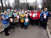 В парке «Торфянка» прошли соревнования по скандинавской ходьбе среди женщин