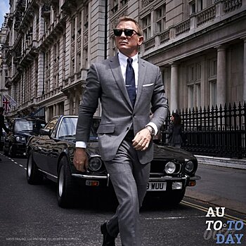 Джеймс Бонд и классический Aston Martin V8 Vantage появляются в Лондоне