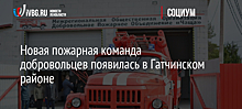 Новая пожарная команда добровольцев появилась в Гатчинском районе
