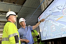 Бочкарев: Установка светового оборудования началась на платформе станции «Физтех» салатовой ветки метро