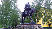 В Кузбассе появился памятник богатырю-прародителю шорцев