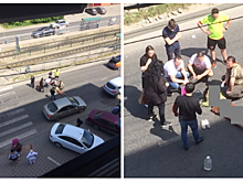 В Краснодаре автомобиль каршеринга сбил женщину на "зербе"