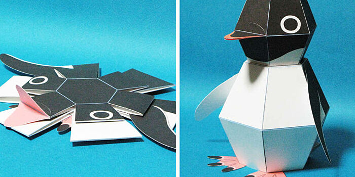 Как сделать прыгающего пингвина-оригами