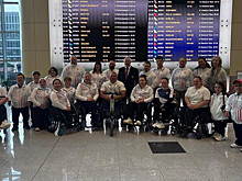 Президент ПКР Рожков встретился с паралимпийской сборной России по пауэрлифтингу перед ее вылетом на ЧМ