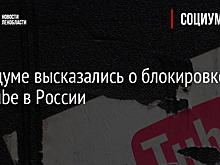 В Госдуме высказались о блокировке YouTube в России