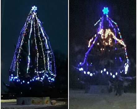 «Нечисть распугивать»: в Болхове криво украсили новогоднюю елку