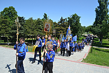Новобейсугская впервые приняла Георгиевский парад православных следопытов Тихорецкой епархии