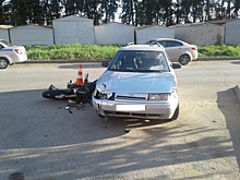 Школьника увезли в больницу после ДТП с мотоциклом и «Ладой» на Затулинке