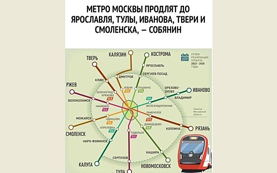 Линии Московских центральных диаметров доведут до центров соседних областей