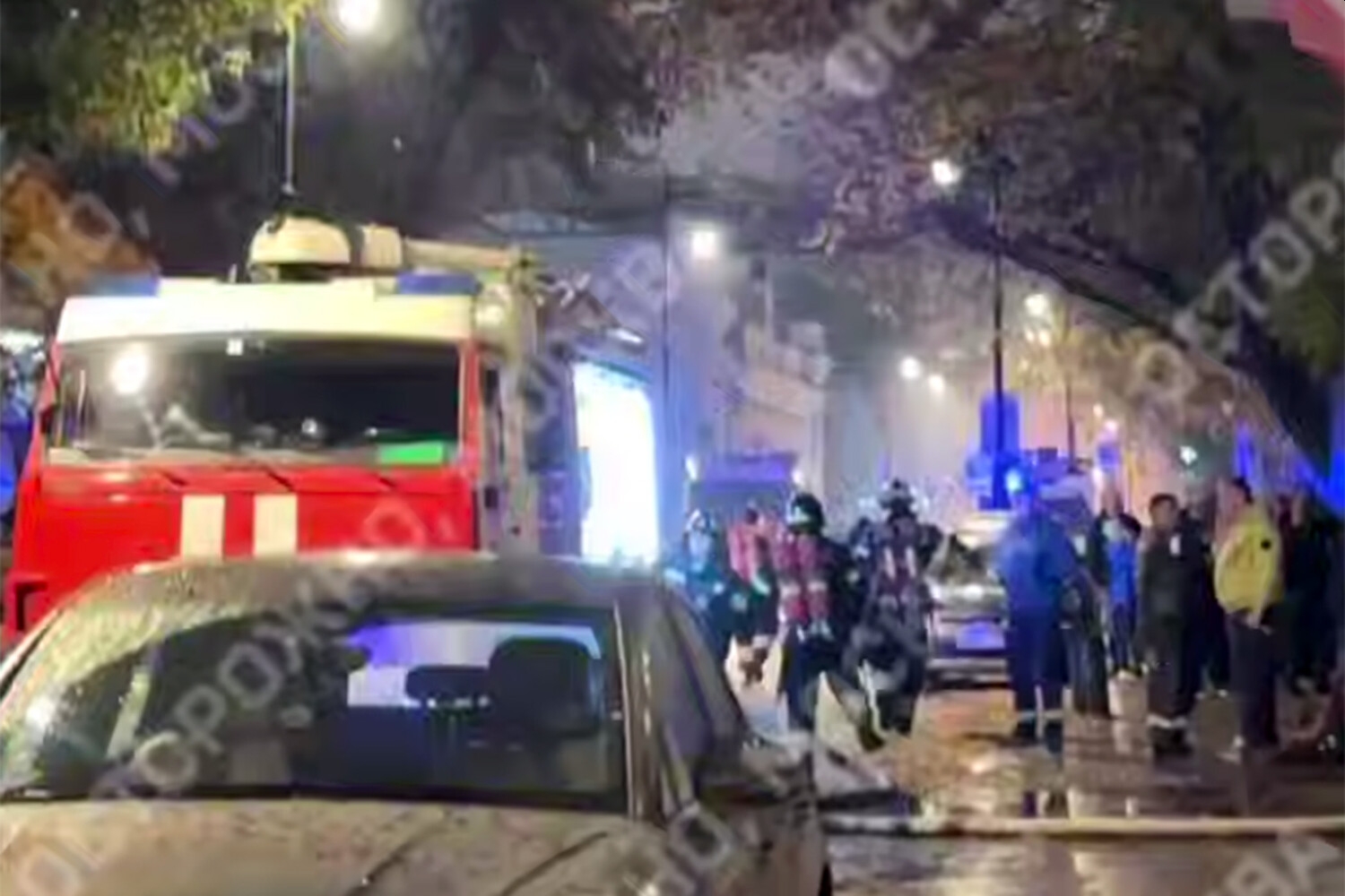 В центре Москвы произошел пожар в ресторане