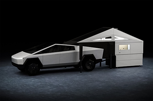 Посмотрите на жилой модуль, превращающий Tesla Cybertruck в дом на колесах