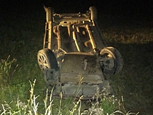 В Волгоградской области погибла водитель опрокинувшейся иномарки