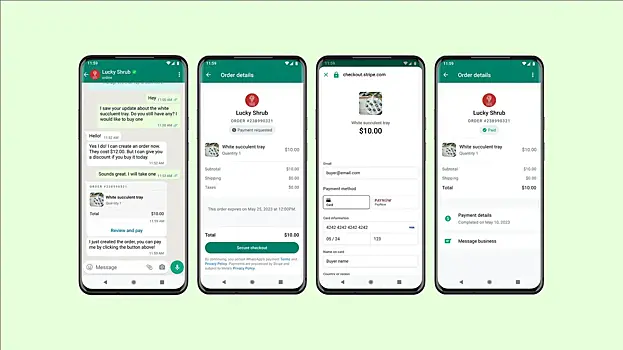 Пользователи WhatsApp cмогут оплачивать товары прямо из приложения