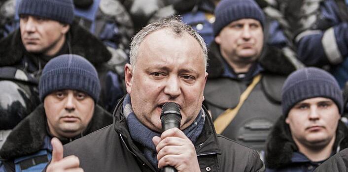 Игорь Додон. Антиправительственный митинг в Кишиневе