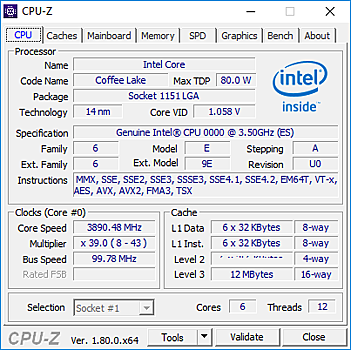 Появились спецификации 6-ядерных процессоров Intel Coffee Lake