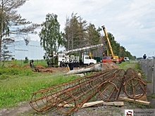 В Уфе, около микрорайона «Спутник», началось строительство надземного пешеходного перехода
