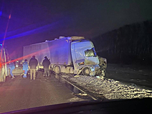 ДТП большегрузов произошло на кузбасской трассе