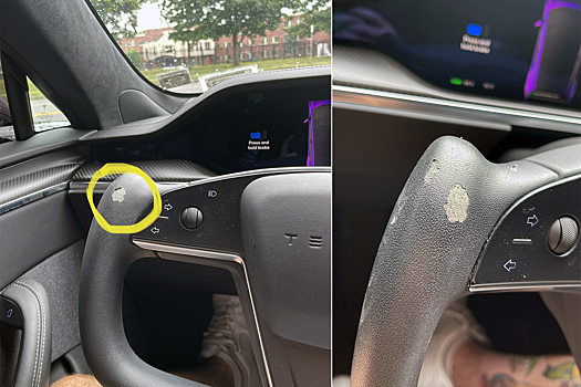 Руль-штурвал Tesla Model S облезает спустя считанные месяцы после покупки