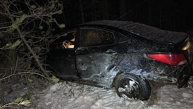 Уставший ивановец съехал в кювет на вологодской трассе