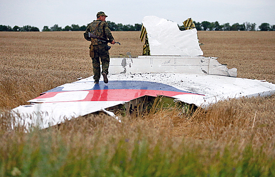 На месте крушения "Боинга" в Донецкой области