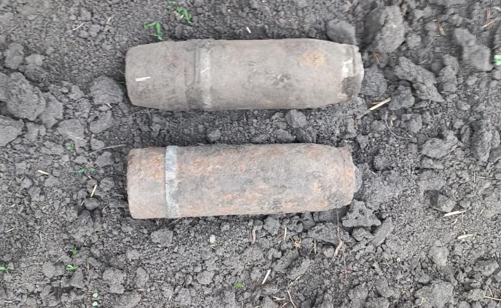 В Курской области нашли два артиллерийских снаряда времен войны