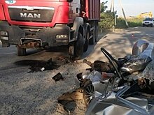 В Адыгее в столкновении с грузовозом пострадали женщина и ребёнок