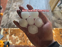 Град размером с грецкий орех выпал в Большом Мурашкине