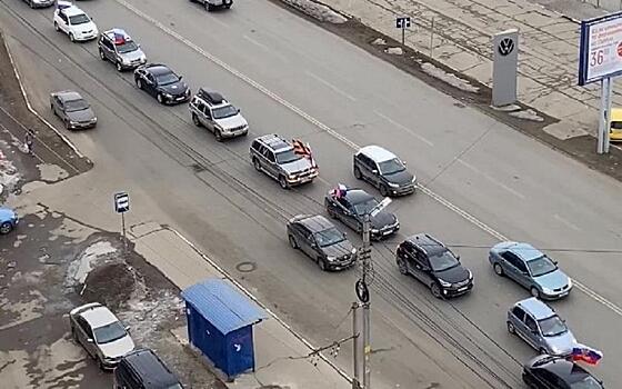 В Рязани 8 марта прошёл автопробег в поддержку спецоперации на Украине